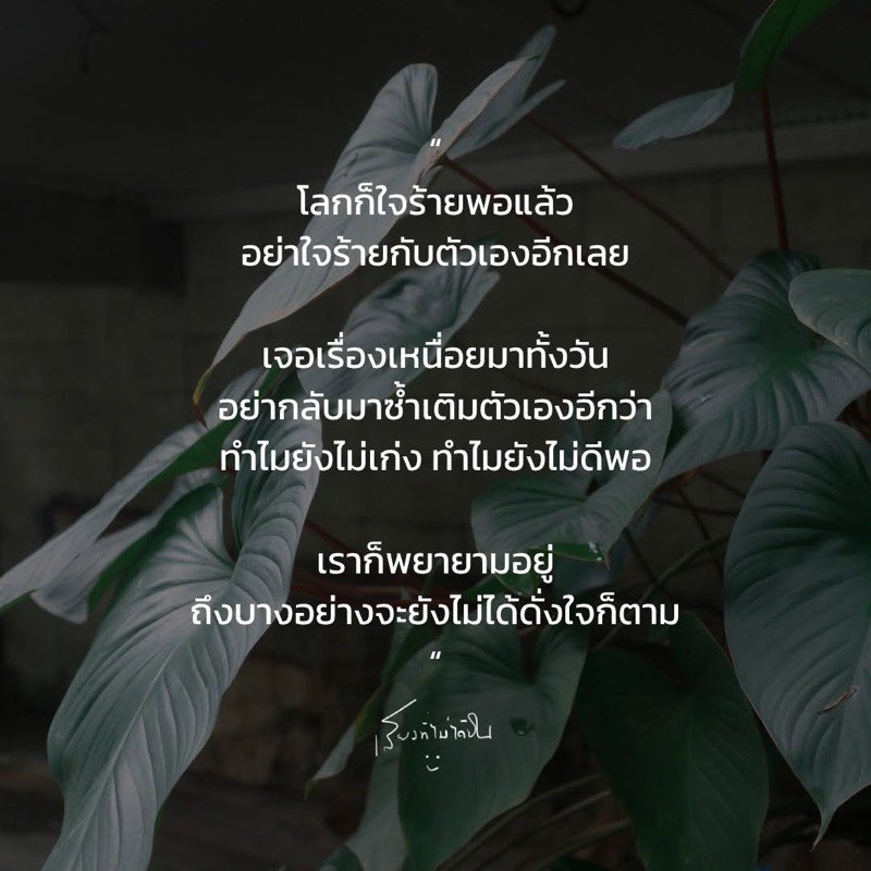 โลกก็ใจร้ายพอแล้ว