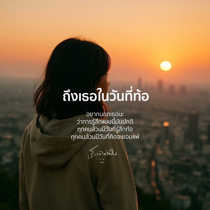 ถึงเธอในวันที่ท้อ