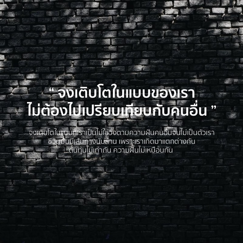 ไม่ต้องวิ่งตามความฝันใคร